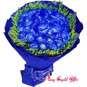 3 dozen blue roses bouquet
