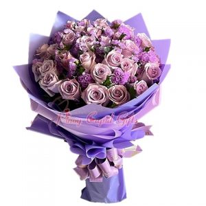 30 Imported Purple Roses