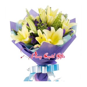 8 Stargazer Lilies Bouquet