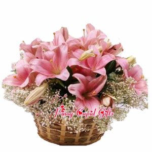 Basket of Lillies (approx 4-5 stems)
