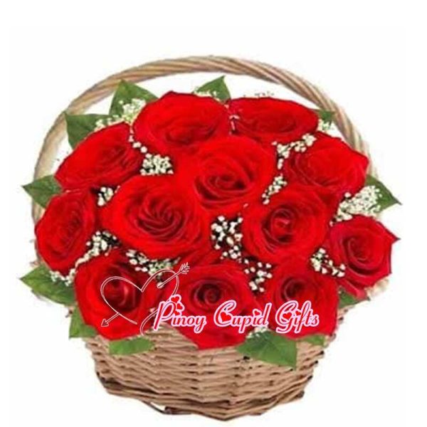 Basket of 3 Dozen Red Roses