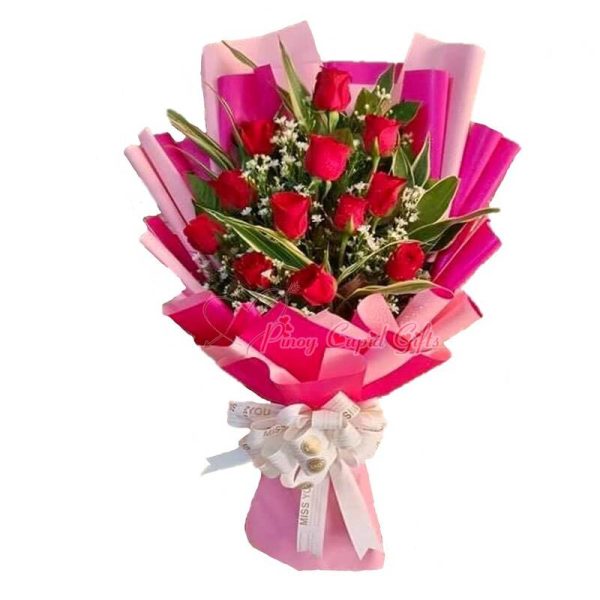 12  Red Roses Bouquet