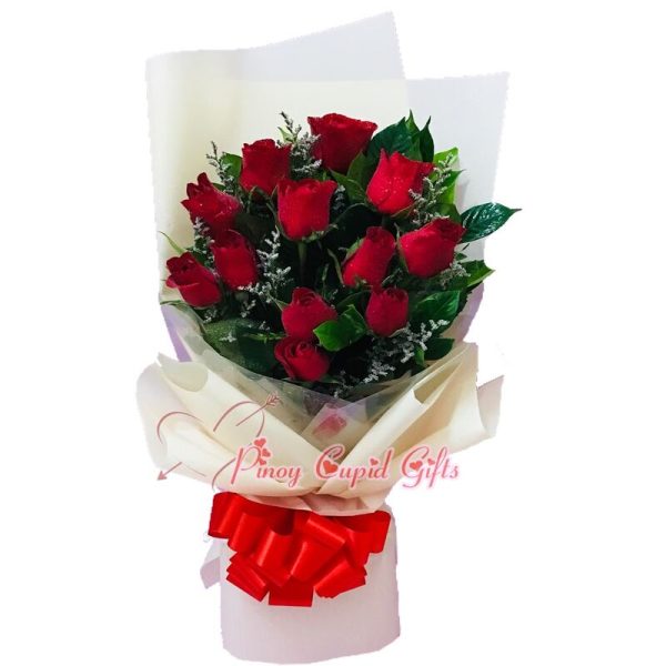 1 dozen red roses bouquet