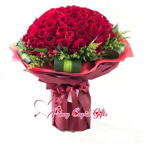 99 Red Roses Bouquet 10