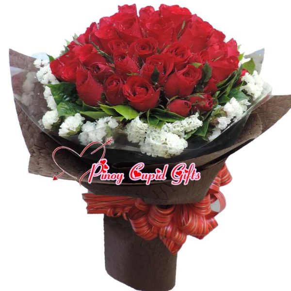 3 dozen red roses bouquet