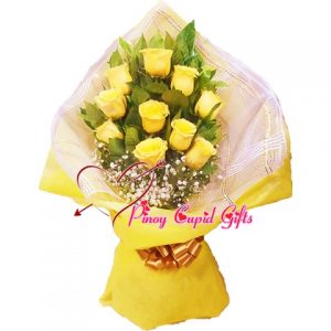 10 Yellow Imported Roses