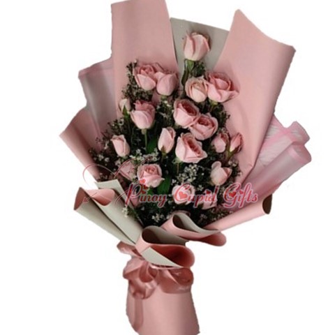 Imported Baby Pink Roses Bouquet