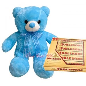 22 Inches Blue Teddy Bear, Toblerone Gift Pack 6 x 50g