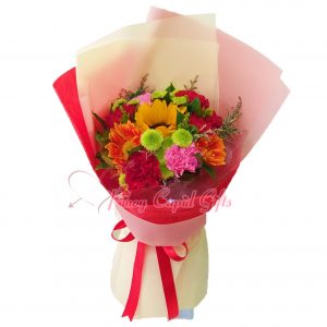 Mixed Flowers; Carnations, Gerberas