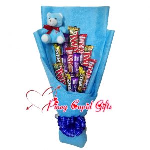 Assorted Chocolate Bouquet with bear