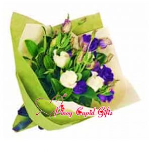 Purple/White Eustoma Bouquet