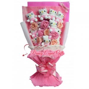 12 pcs HK Stuffed Toy Bouquet with soap roses
