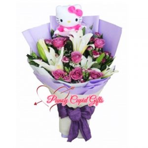 Stargazers with Purple Roses & HK Stuffed Toy
