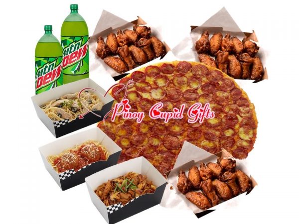 XL Yellow Cab Classic Pizza,  24 Large Wings, 3 Large Pastas, 2 x 1.5l  drinks