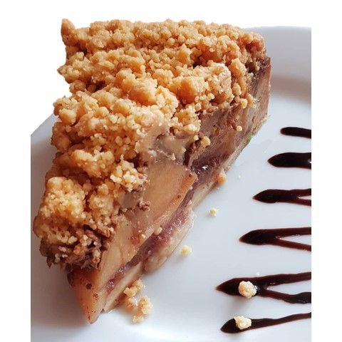 Apple Caramel Crumble Pie-Slice by Banapple