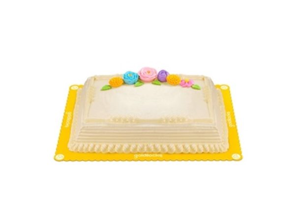 Goldilocks Pastel Blooms Marble 8x12 Cake