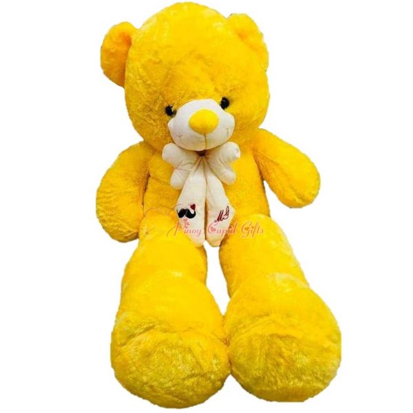 3FT Crystal Ribbon Teddy Bear-Yellow
