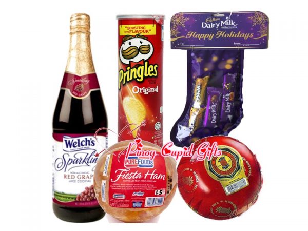 Welch Grape Juice, cadbury christmas stocking and Holiday Ham/cheeseball