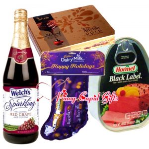 Welch Grape Juice, cadbury christmas stocking and Holiday Ham and chocolates