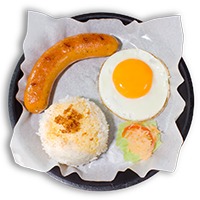 ArmyNavy Hungarian Sausage with rice, egg