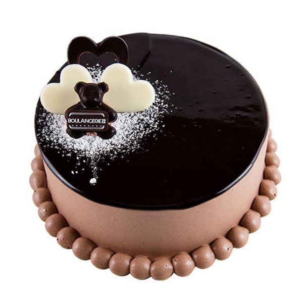 ie22 Dark Chocolate Mirror Glazed Cake