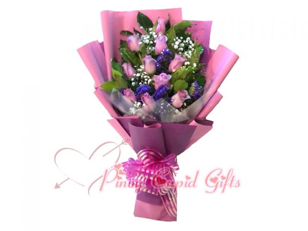 10 Imported Purple Roses Bouquet