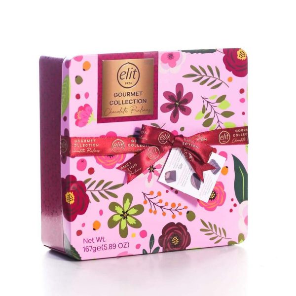 Elit Gourmet Collection Chocolate Pralines Purple Tin Box 167g