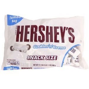 Hershey's Cookies & Cream snack size bars