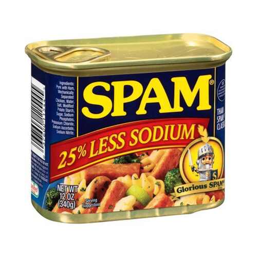 Spam 25 percent Less Sodium Luncheon Meat 340g