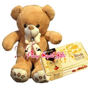 2 FT Brown Teddy Bear, Alfredo Gold Milk Chocolate 160g