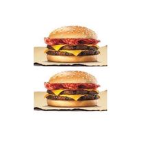 Flame-Grilled Double BBQ Bacon Cheeseburger (2 burgers)