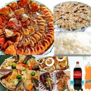 Seafood Family Meal: Crib & Shrimp Bilao, Pancit, Tahong Bilao, Grilled Seafoods