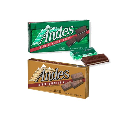 Andes Toffee Thins & Creme De Menthe Thins 132g x2