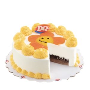 DQ-Flower Yellow Ice Cream Cake 8 inches
