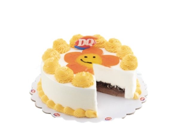 DQ-Flower Yellow Ice Cream Cake 8 inches