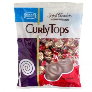 Ricoa Curly Tops Milk Chocolate 500g