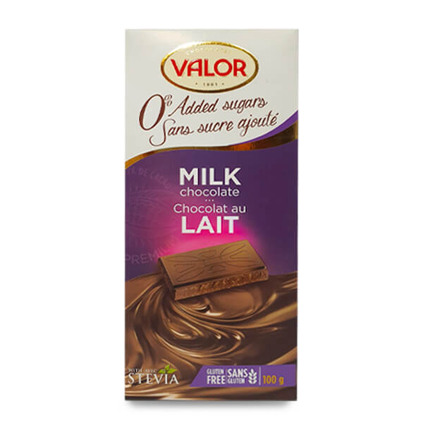 Valor-0% Added Sugars Milk Chocolate