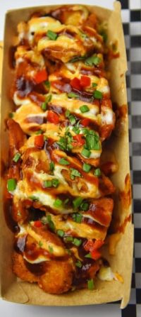 Sloppy Wedges with BBQ sauce