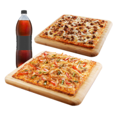 Corner Pizza Deal: Buy 1 Get 1 at 50 per cent off with free 1.5l coke