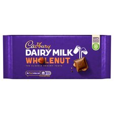 Cadbury Dairy Milk Whole Nut Chocolate Bar 200G