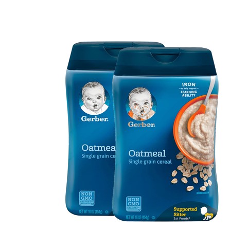 Gerber oatmeal single grain cereal 454gx2