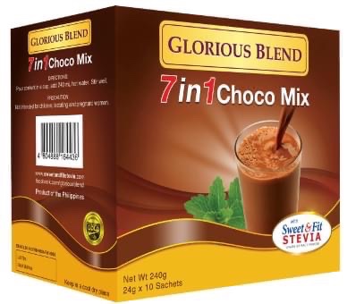 Glorious Blend 7 in 1 Chocolate Sugarfree 24g x 24 pieces