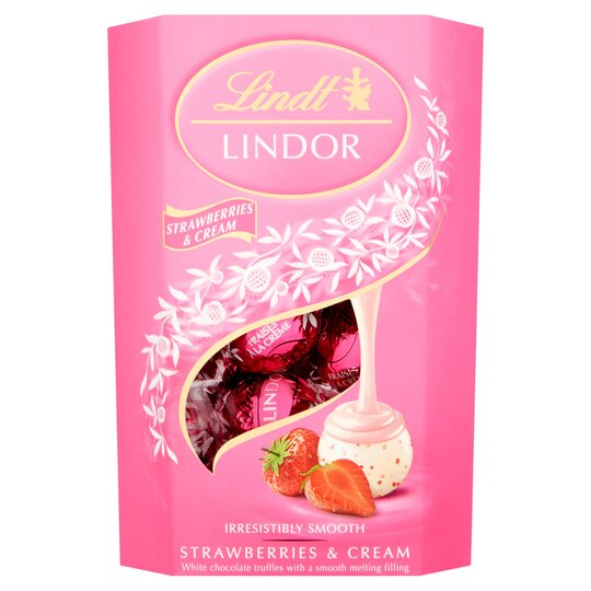 Lindt Lindor Strawberry & Cream Truffles 200 g