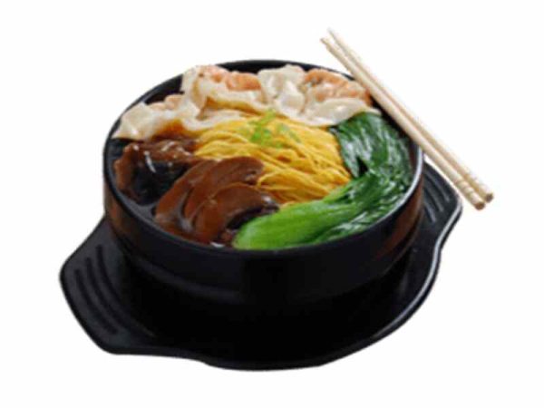 Noodles in Soup with Fresh Prawn Dumpling and 3 Kinds of Mushroom - Regular