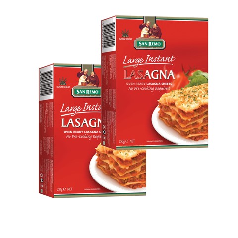 San Remo Large Instant Lasagna 250g x2