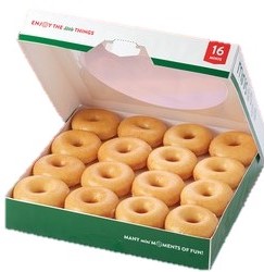 16 Original Glazed Krispy Kreme Mini Donuts