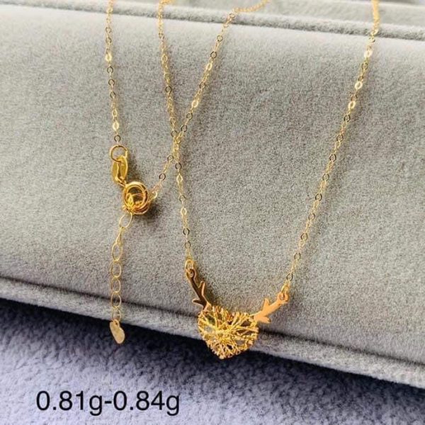 18k Authentic Saudi-Gold Ladies Necklace