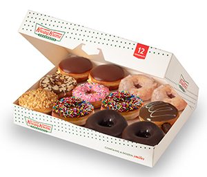 1 Dozen pre-assorted Krispy Kreme Donuts