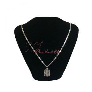 925 silver dog-tag necklace