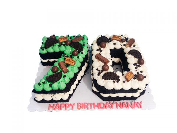 special numbered cake-multicolor